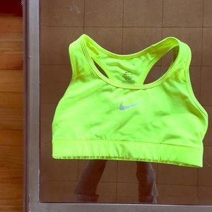 Nike neon sports bra size small